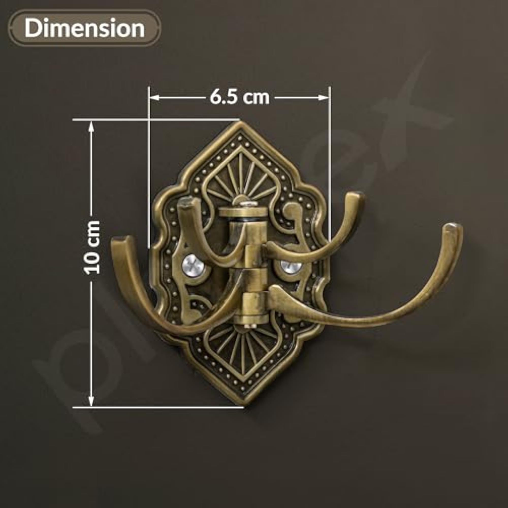 Antique Brass Robe Hook, Wall Hanger